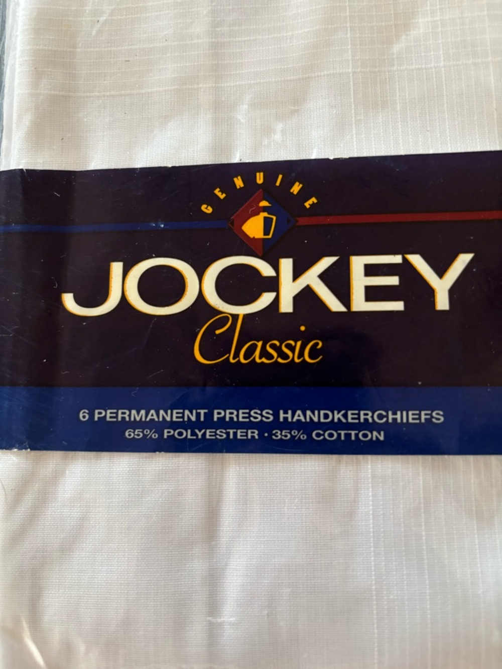 Jockey White Classic Vintage Pack of 6 Handkerchiefs for Father’s Day!